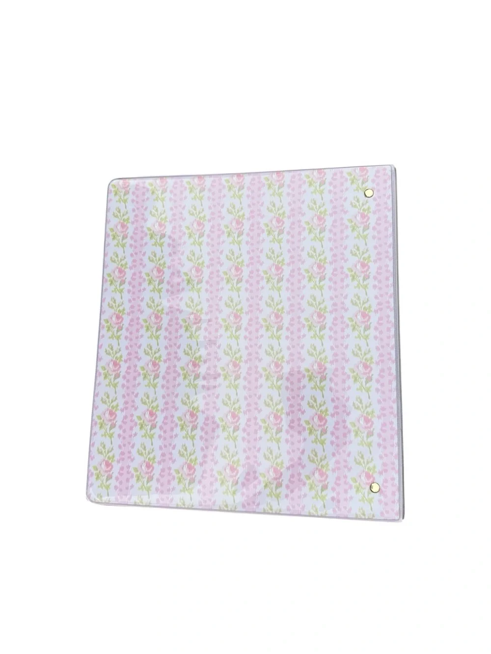 LoveShackFancy Pink Floral Ruffle Pouch and Binder Set